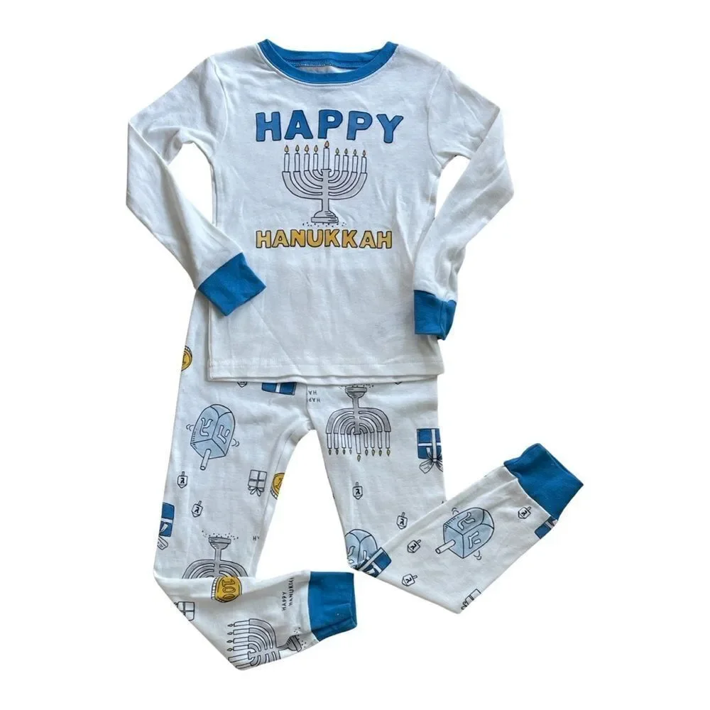Carter's Hanukkah Top & Bottoms Pajama Set Boys Size 4T NWT